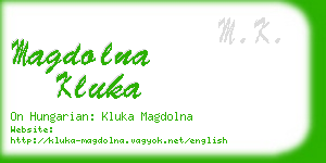 magdolna kluka business card